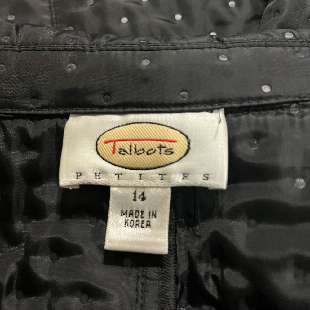 Talbots black polka dot casual lightweight jacket - Picture 11 of 13